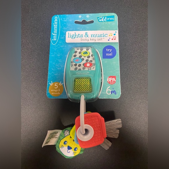 Brand new Infantino Lights & Music Key Set - Teal, Red, Yellow - Picture 1 of 3